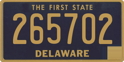 DE license plate 265702