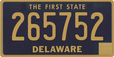 DE license plate 265752