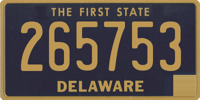 DE license plate 265753