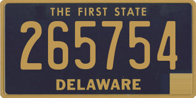 DE license plate 265754
