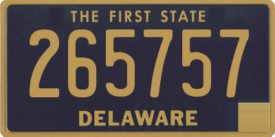DE license plate 265757
