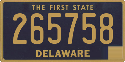 DE license plate 265758