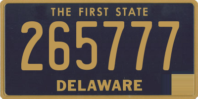 DE license plate 265777