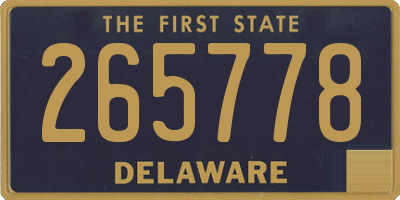 DE license plate 265778