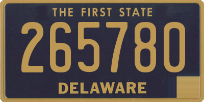 DE license plate 265780