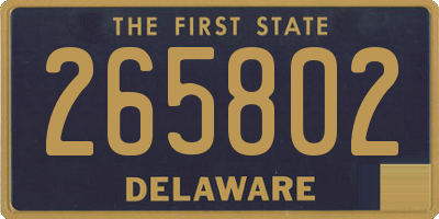 DE license plate 265802