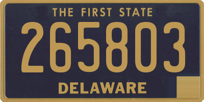 DE license plate 265803