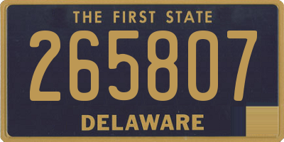 DE license plate 265807