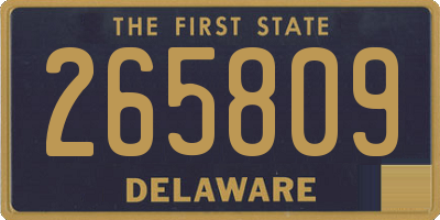 DE license plate 265809