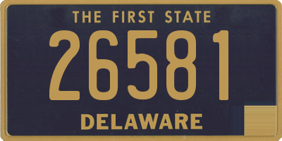 DE license plate 26581