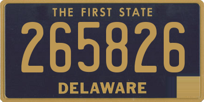 DE license plate 265826