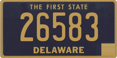 DE license plate 26583
