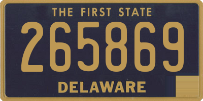 DE license plate 265869