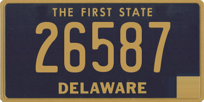 DE license plate 26587