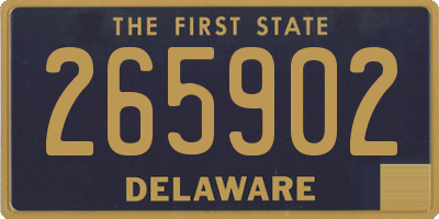 DE license plate 265902