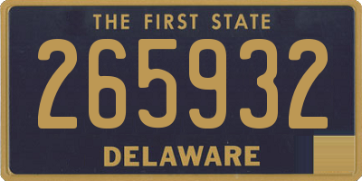 DE license plate 265932