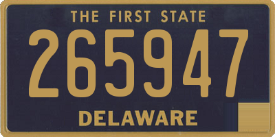 DE license plate 265947