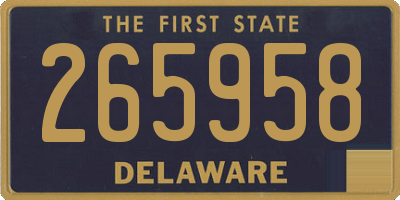 DE license plate 265958