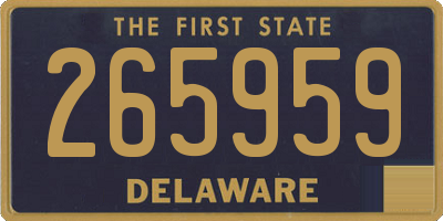 DE license plate 265959