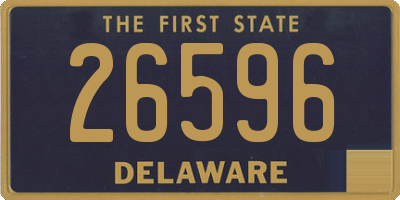 DE license plate 26596