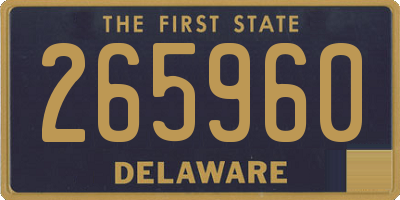 DE license plate 265960