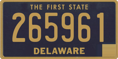 DE license plate 265961