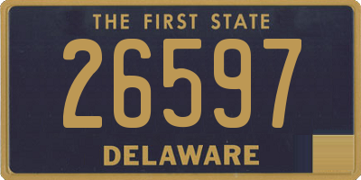 DE license plate 26597