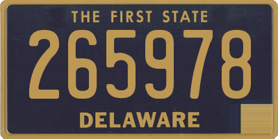 DE license plate 265978