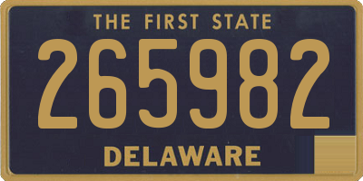 DE license plate 265982