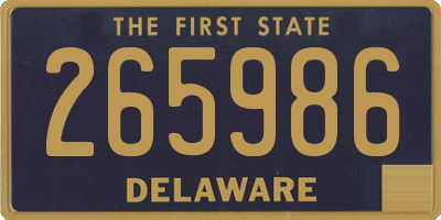 DE license plate 265986