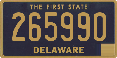 DE license plate 265990