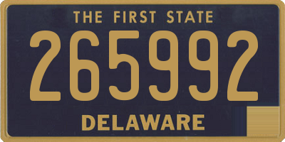 DE license plate 265992
