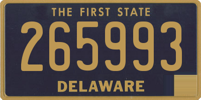 DE license plate 265993
