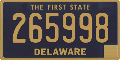 DE license plate 265998