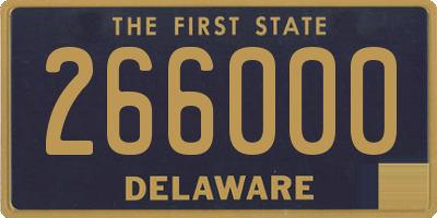DE license plate 266000