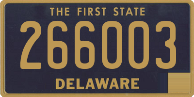 DE license plate 266003