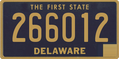 DE license plate 266012