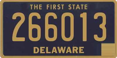 DE license plate 266013