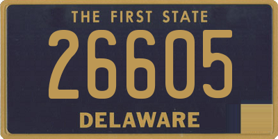 DE license plate 26605