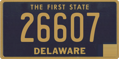 DE license plate 26607