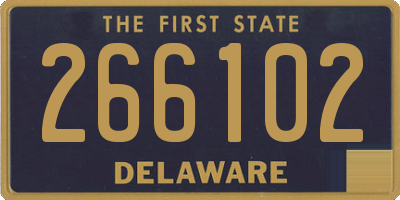 DE license plate 266102