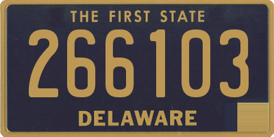 DE license plate 266103