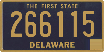 DE license plate 266115