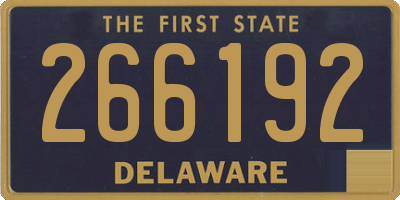 DE license plate 266192