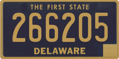 DE license plate 266205