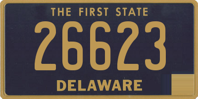 DE license plate 26623