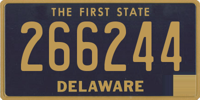 DE license plate 266244