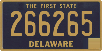 DE license plate 266265