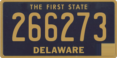 DE license plate 266273