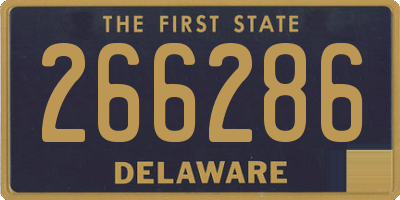 DE license plate 266286